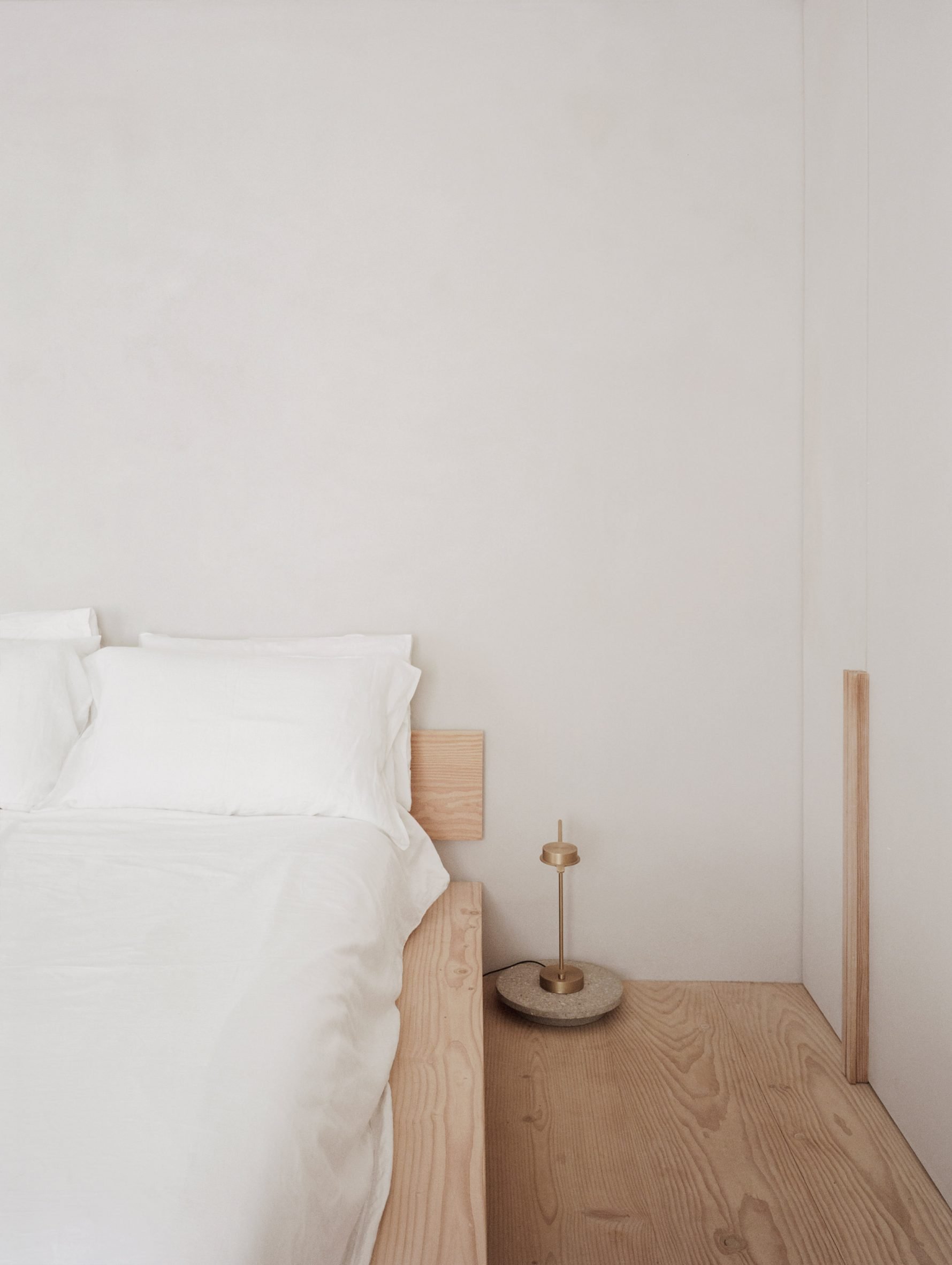Bedroom inside Low Energy House designed by Architecture for London