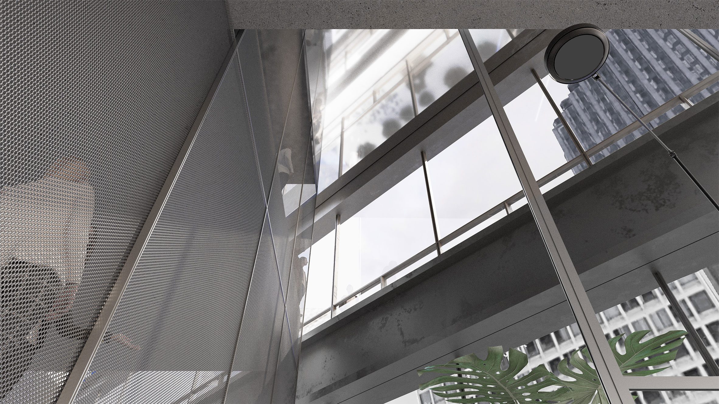 Render of the air voids in Zixuan Luo's reimagined Richard J Daley Center