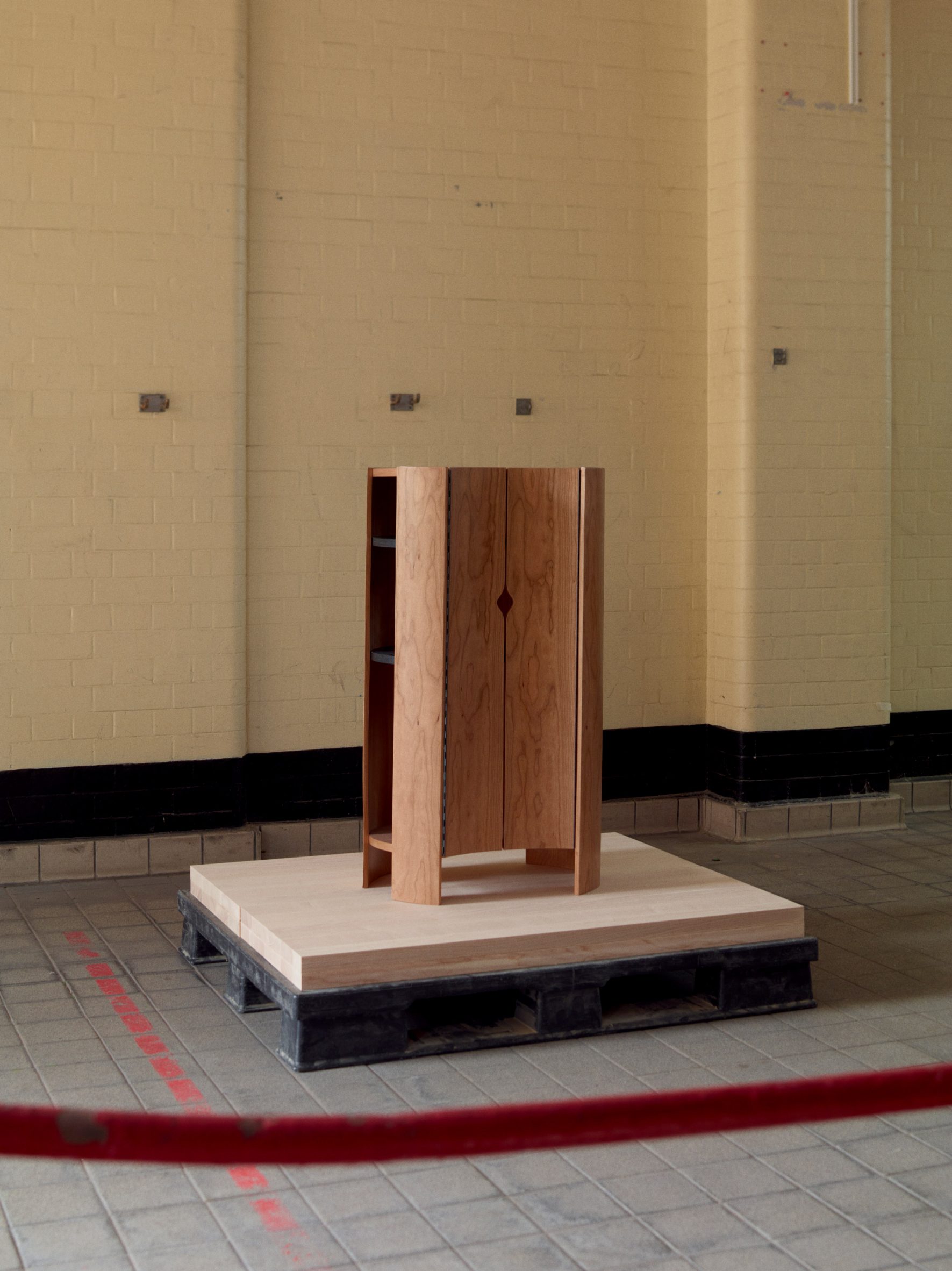 Jaclyn Pappalardo cabinet from Max Radford Gallery x Ercol's Grain Pile exhibition at London Design Festival 2025