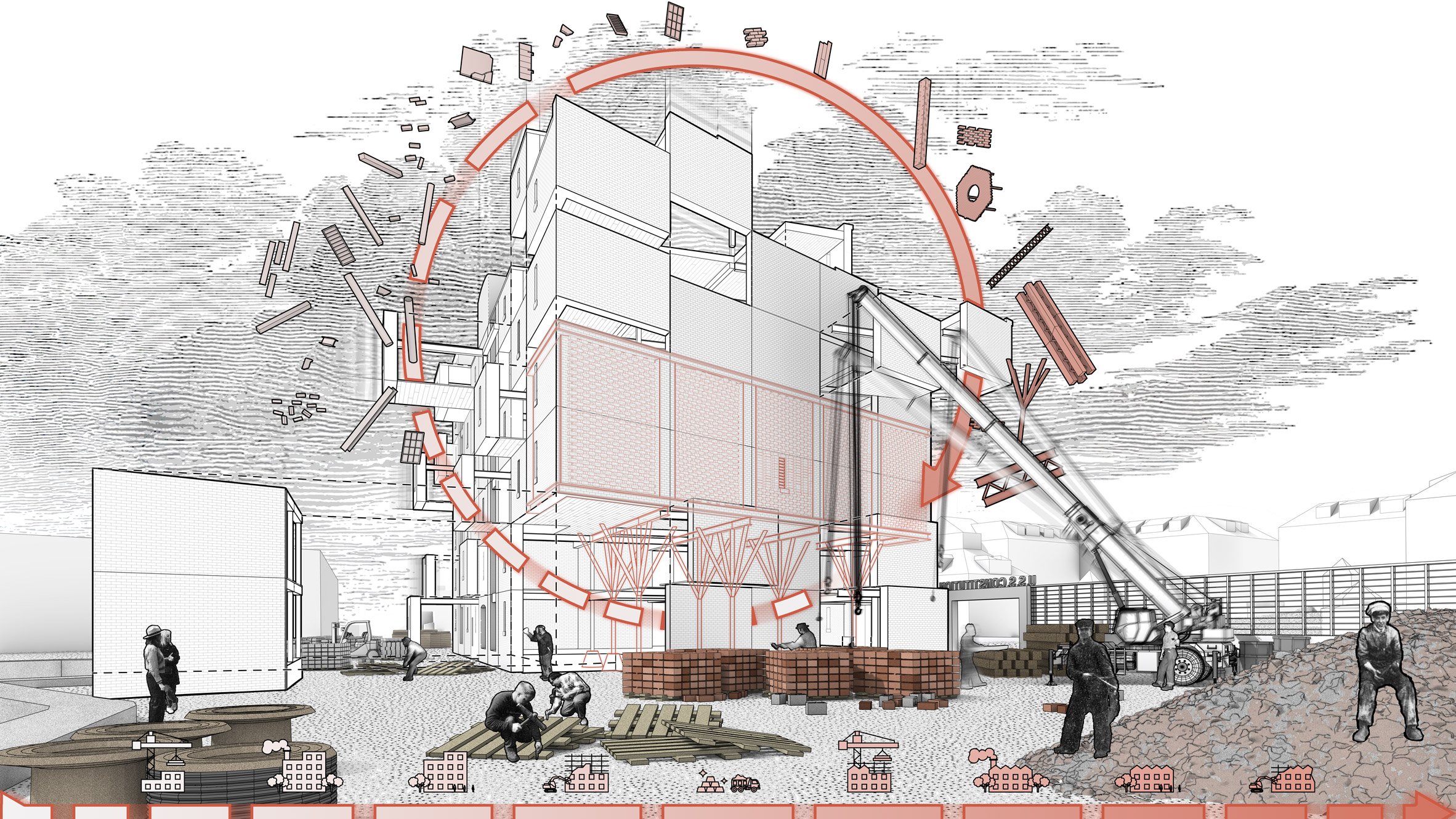 Diagram depicting the self-spoliation process for Raymond Lapiejko's proposal
