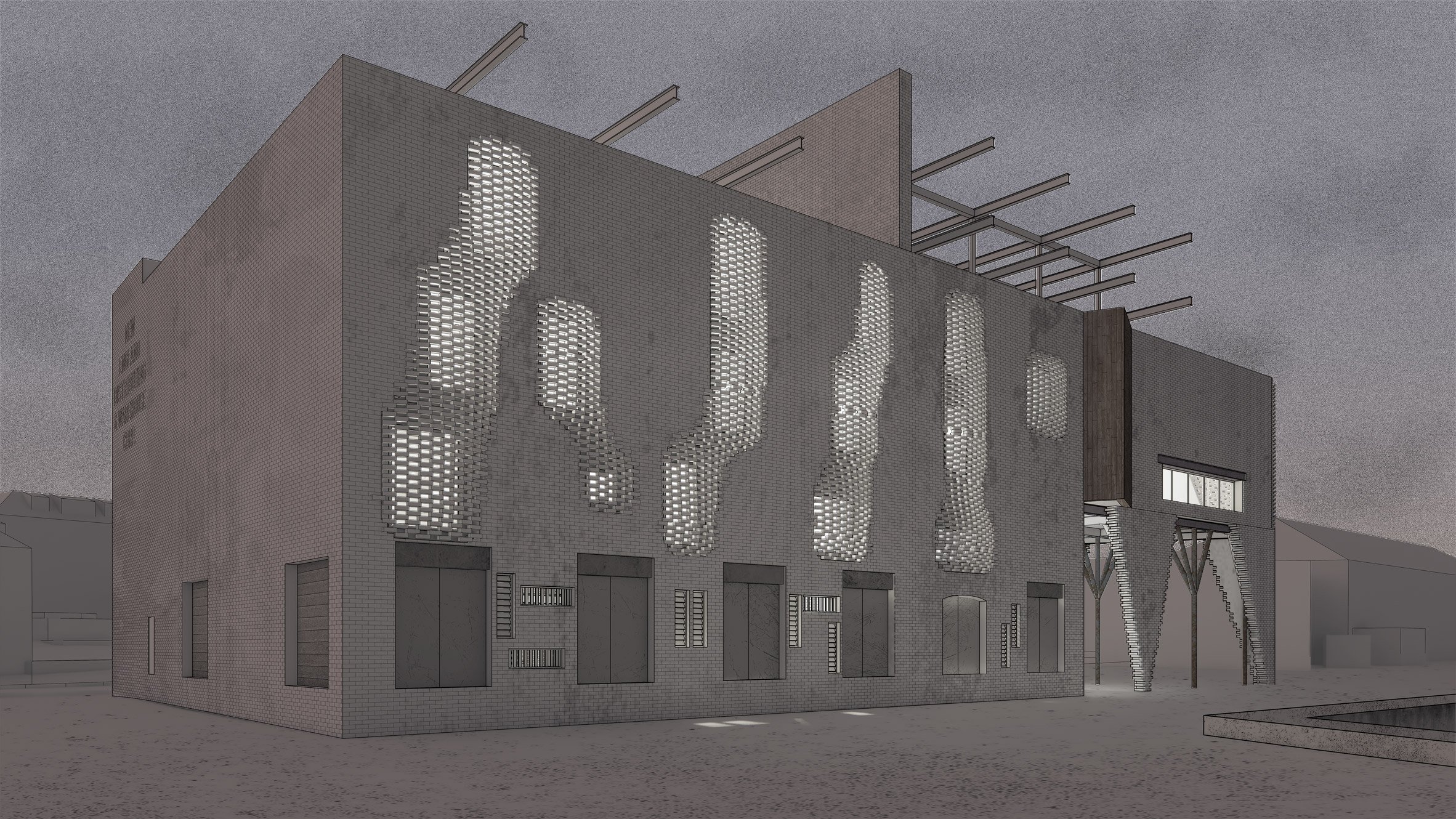 Render of Raymond Lapiejko's reimagined Hoosac Stores warehouse