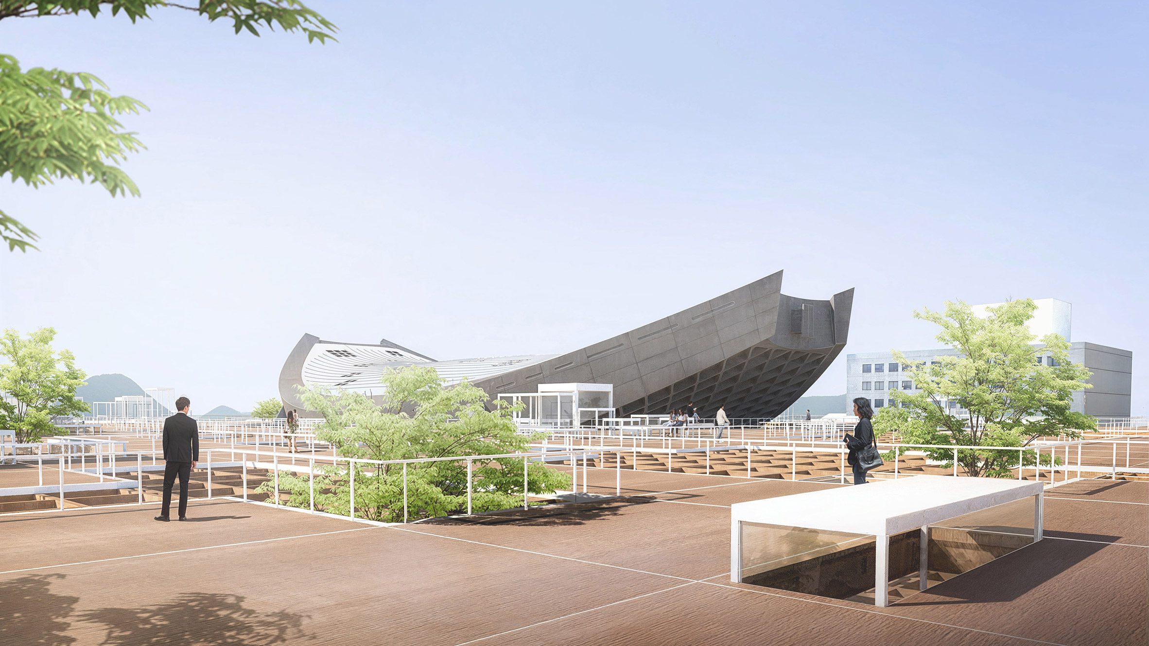 Render of Ethan Akiyama Poh's reimagined gymnasium in Japan