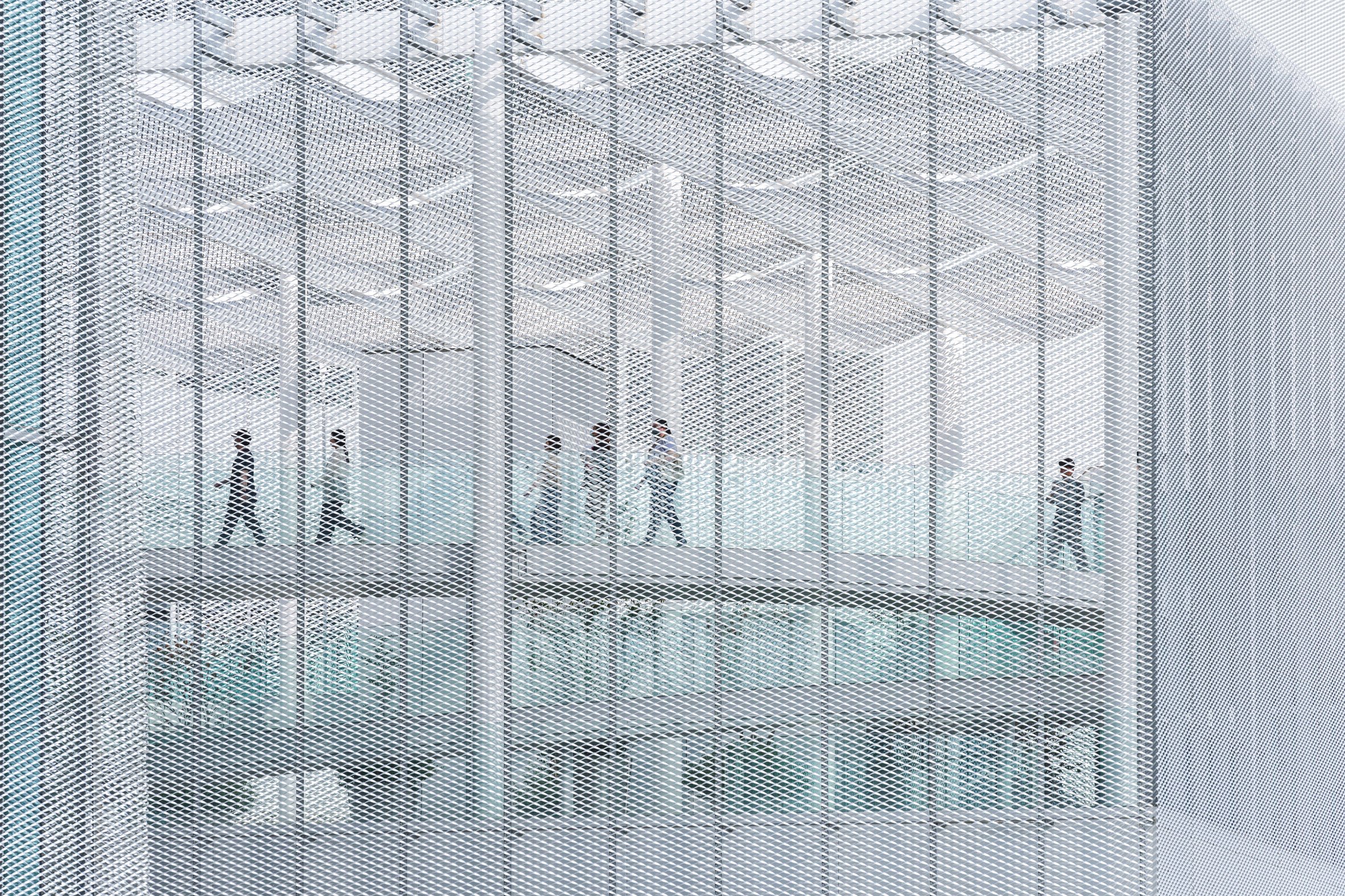 Facade of Taichung Green Museumbrary in Taiwan by SANAA