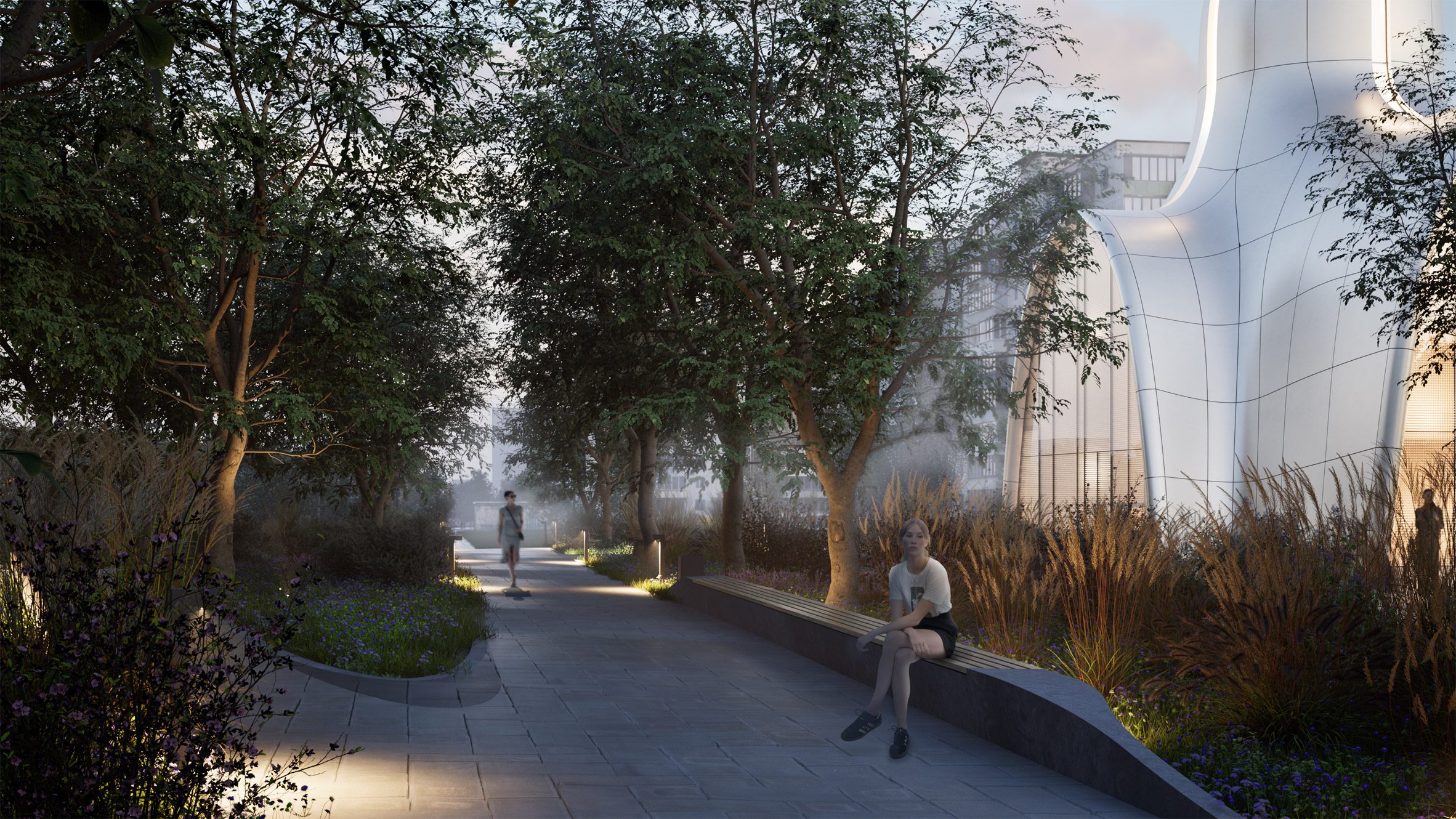 Render of public space in Kyiv