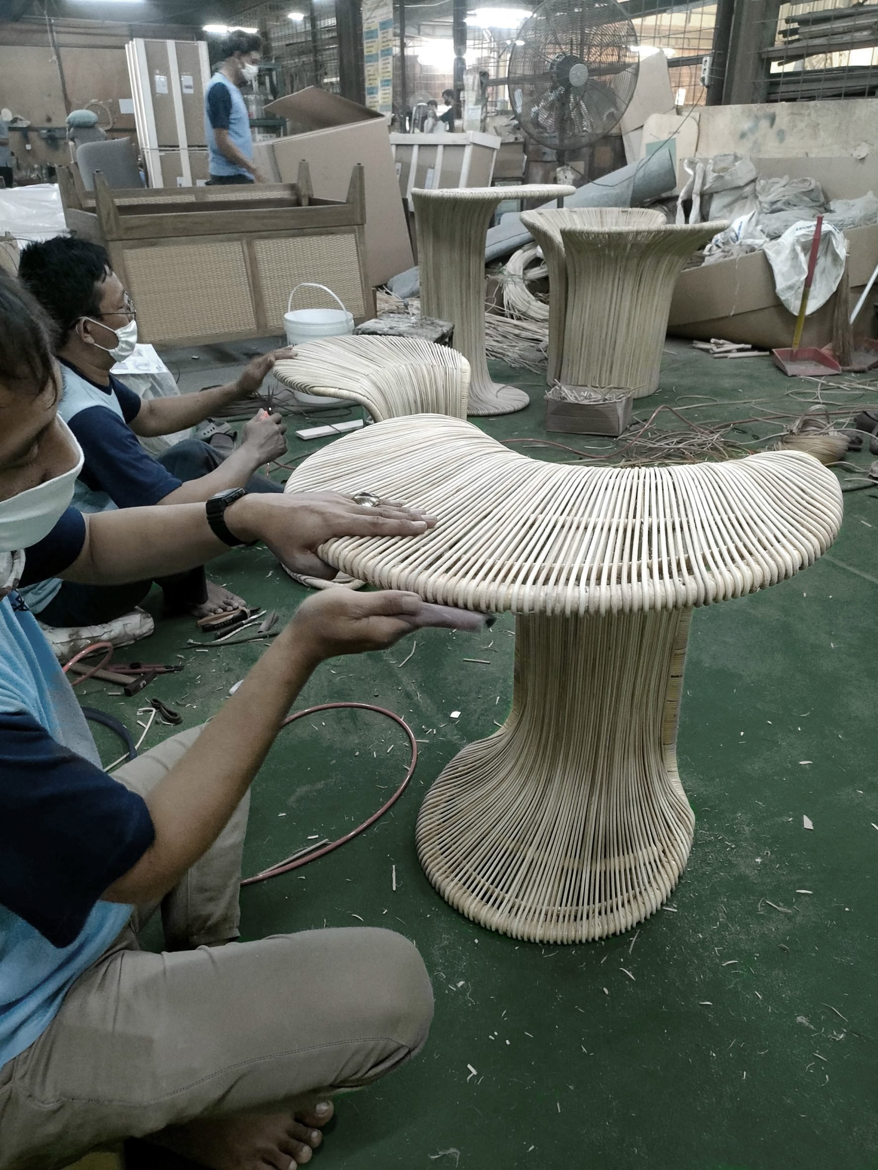 Making of Luma rattan furniture by Pietro Franceschini and CVP
